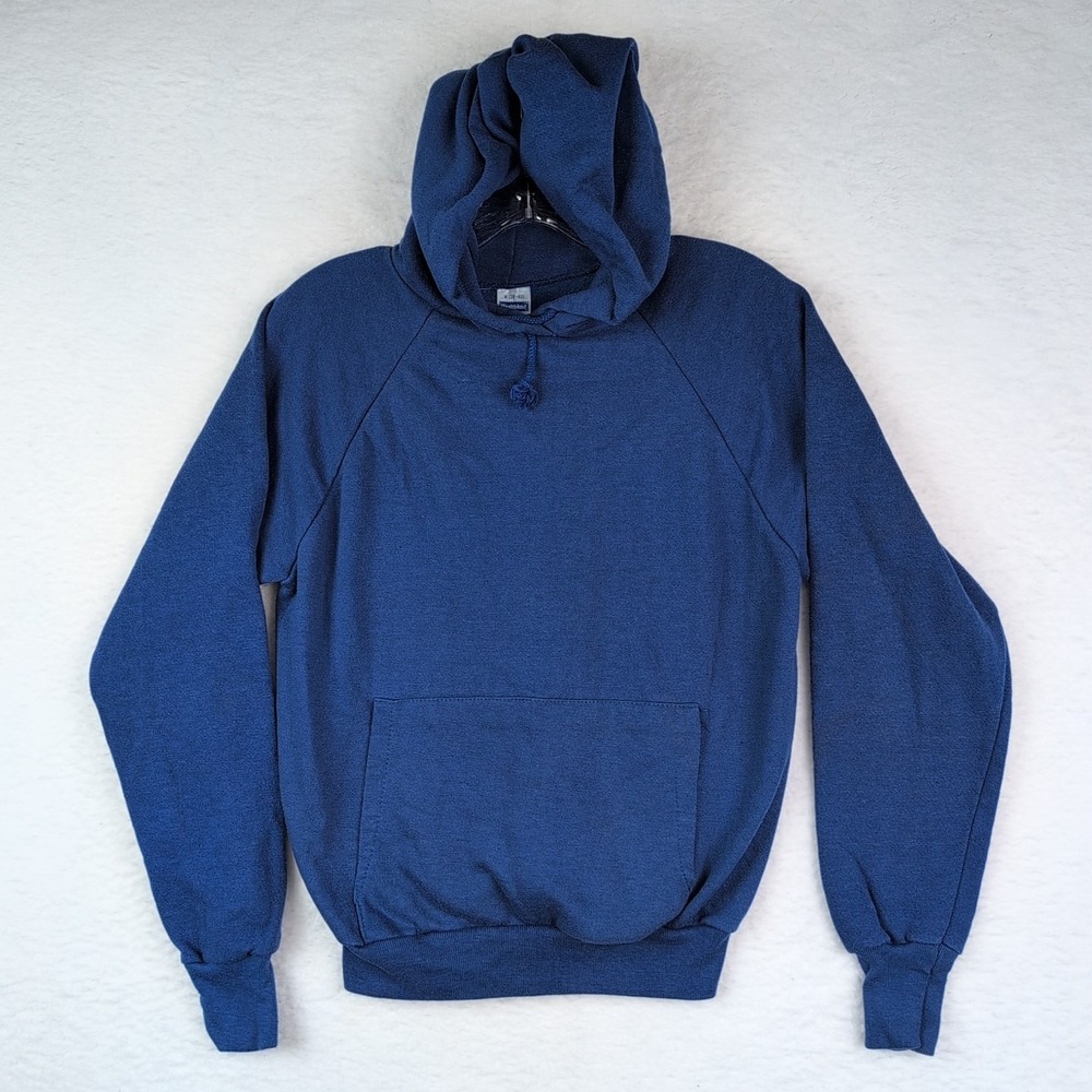 Vintage Healthknit Blue‎ 80s hoodie size Medium (38-40)